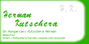 herman kutschera business card